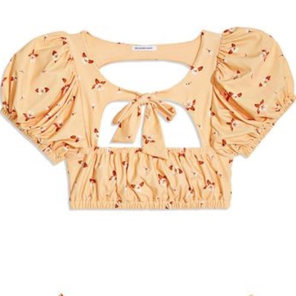 We Wore What Lily Puff Sleeve Bikini Top - Picture 1 of 9